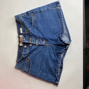 Paris Blues Button Up Jean Denim Shorts Size 5
